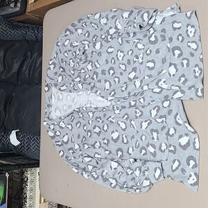 Maurices grey leopard cardigan